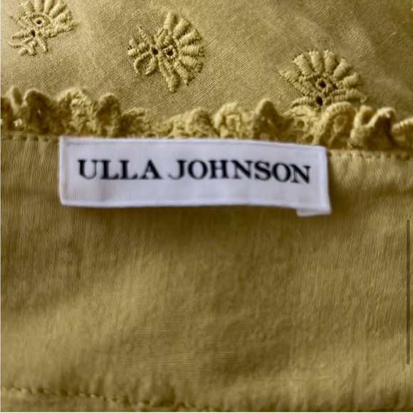 Ulla Johnson V-Neck Dress with Ruffles - Chartreuse Yellow - Excellent Condition - Picture 6 of 11